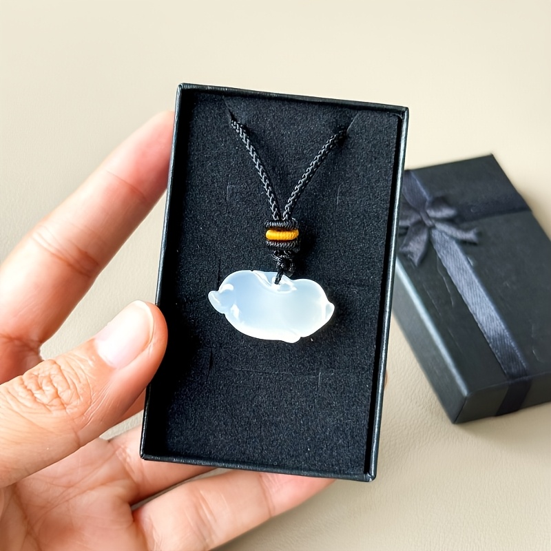 Natural White Agate Little Flying Pig Hand-Carved Pendant